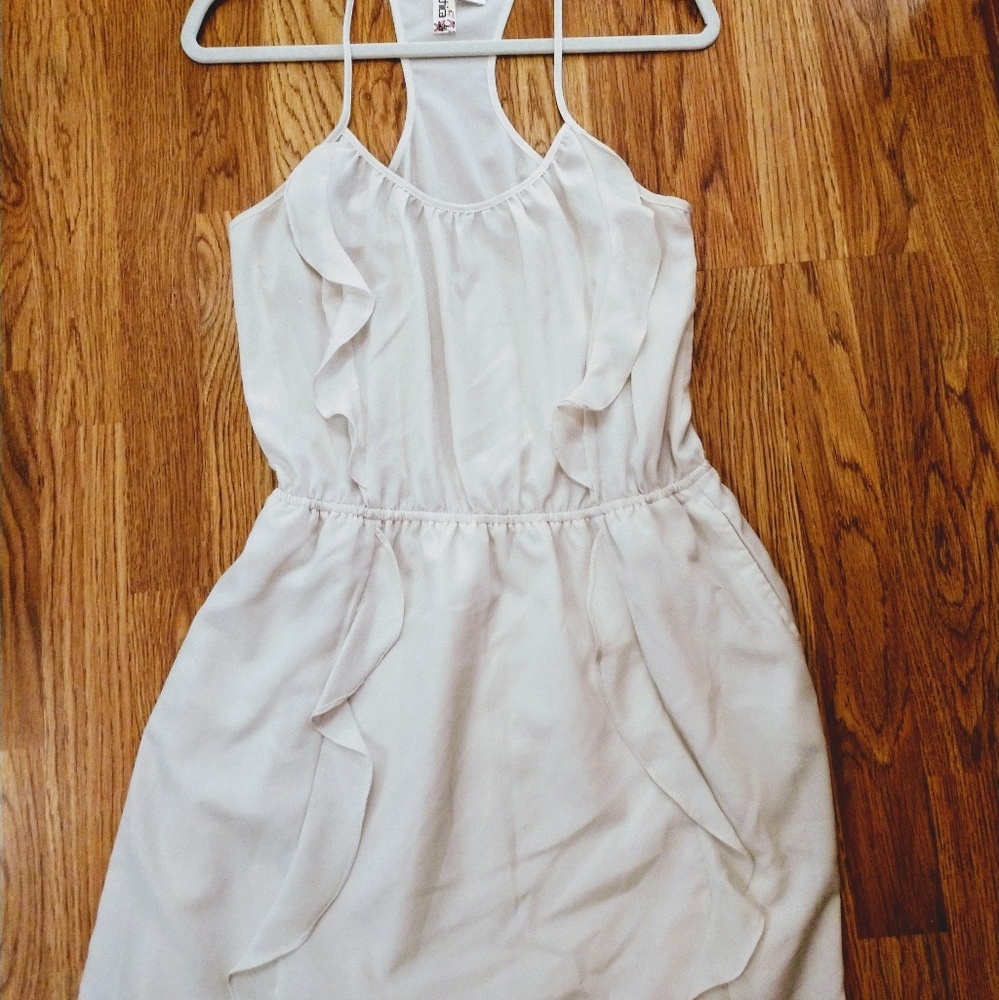 Cream/off white ruffled summer dress